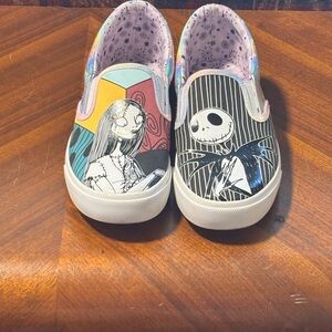 Nightmare Before Christmas Women's Slip On Sneaker Shoes Jack & Sally Size 7.5